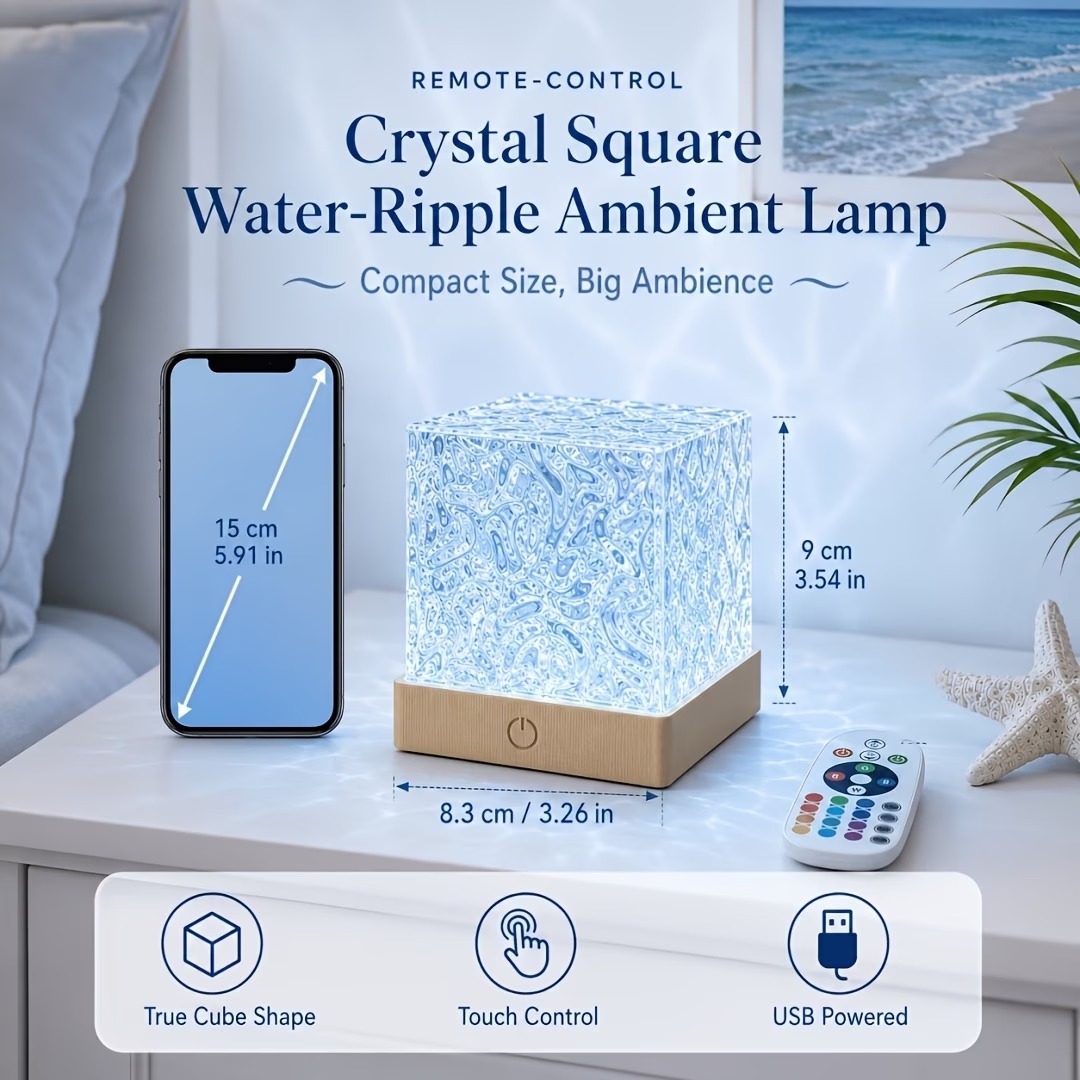 16-Color Aurora Water Ripple LED Projection Lamp - Image 2