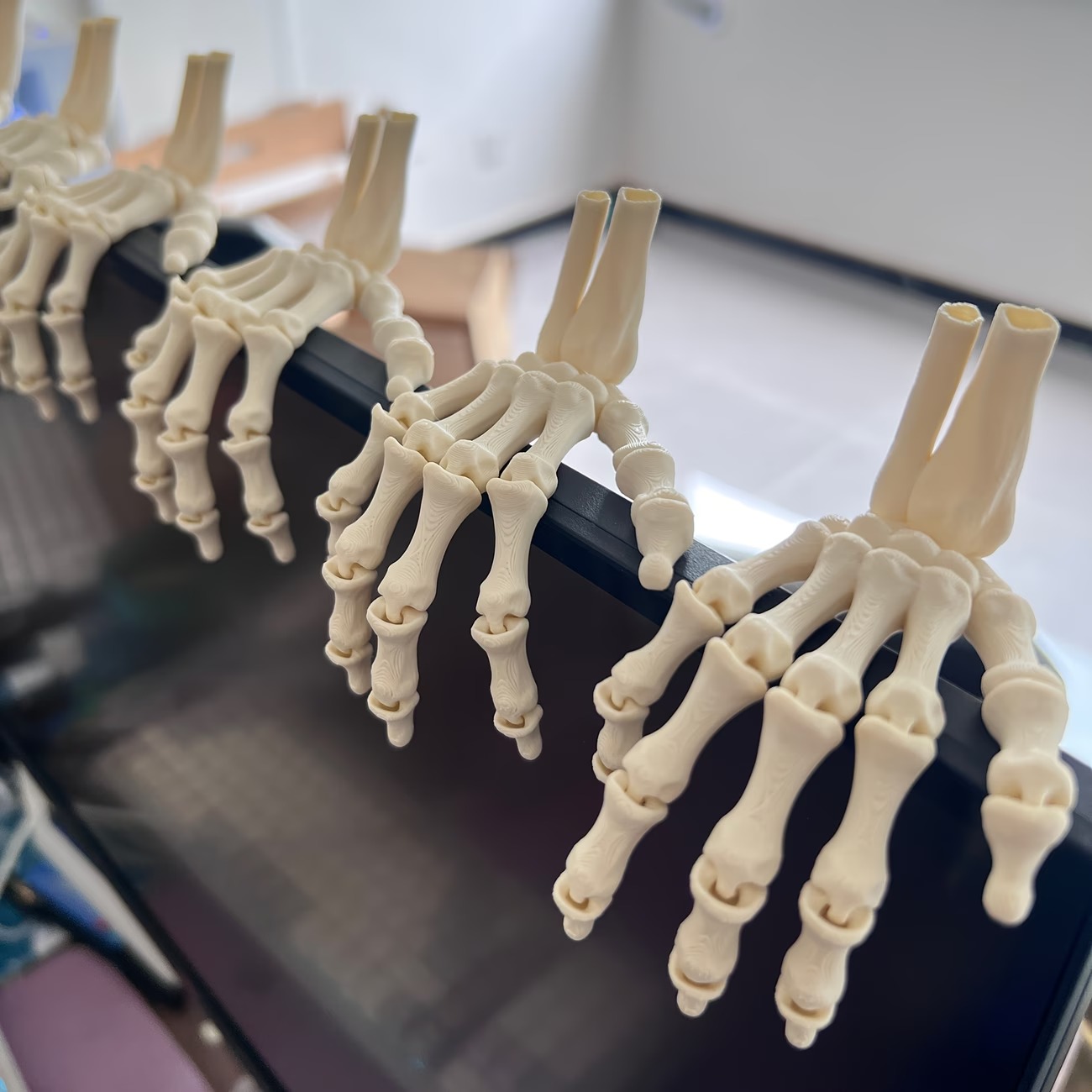 2-Piece 3D Printed Skeleton Hand Figurines