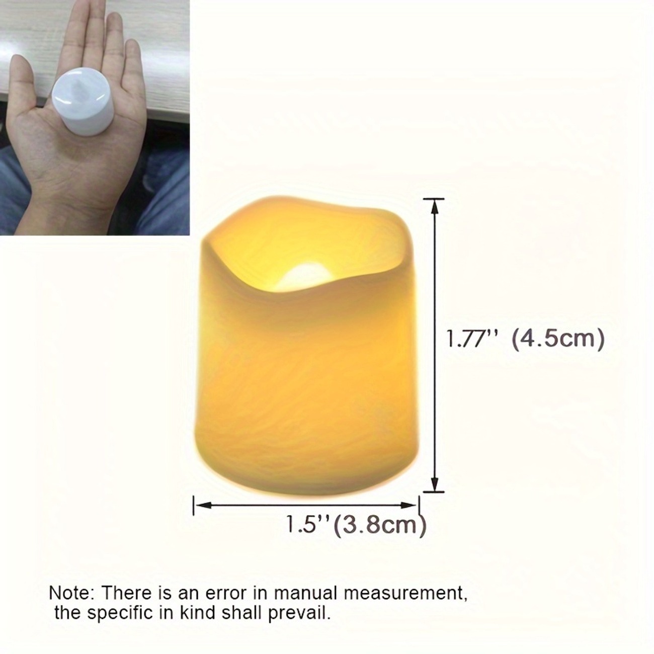 24PCS Warm White Flameless LED Tea Light Candles - Image 4