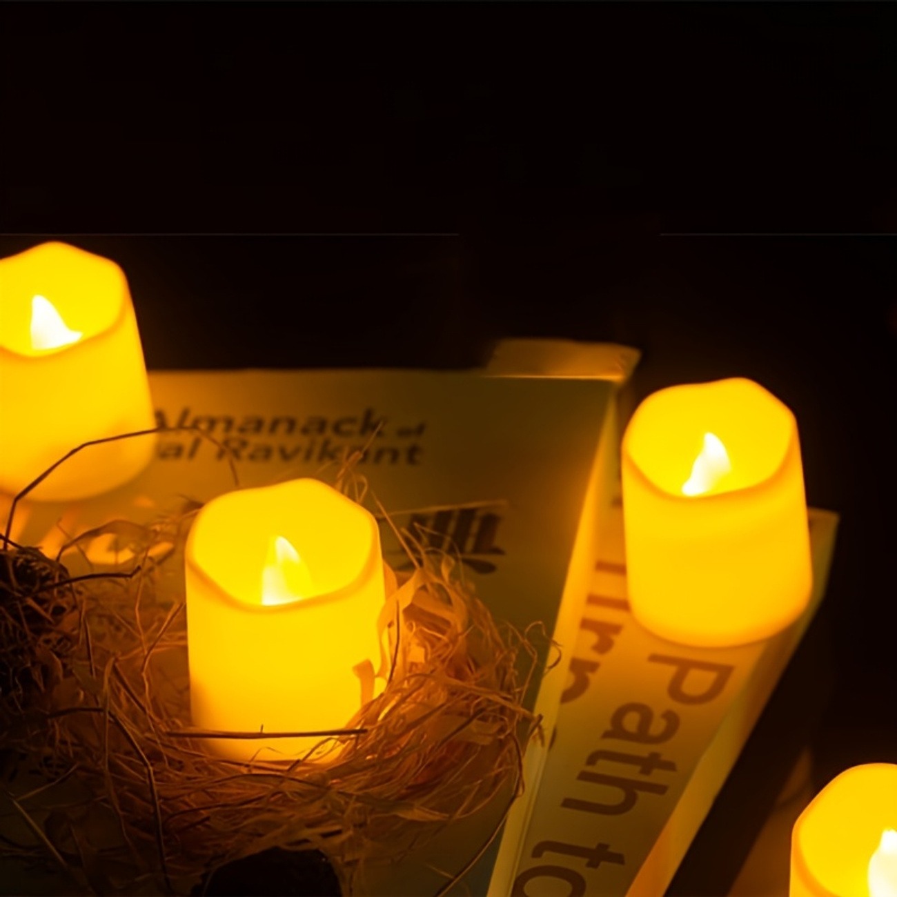 24PCS Warm White Flameless LED Tea Light Candles - Image 8