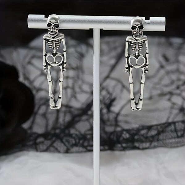 Halloween Skull Skeleton Drop Earrings – 1 Pair