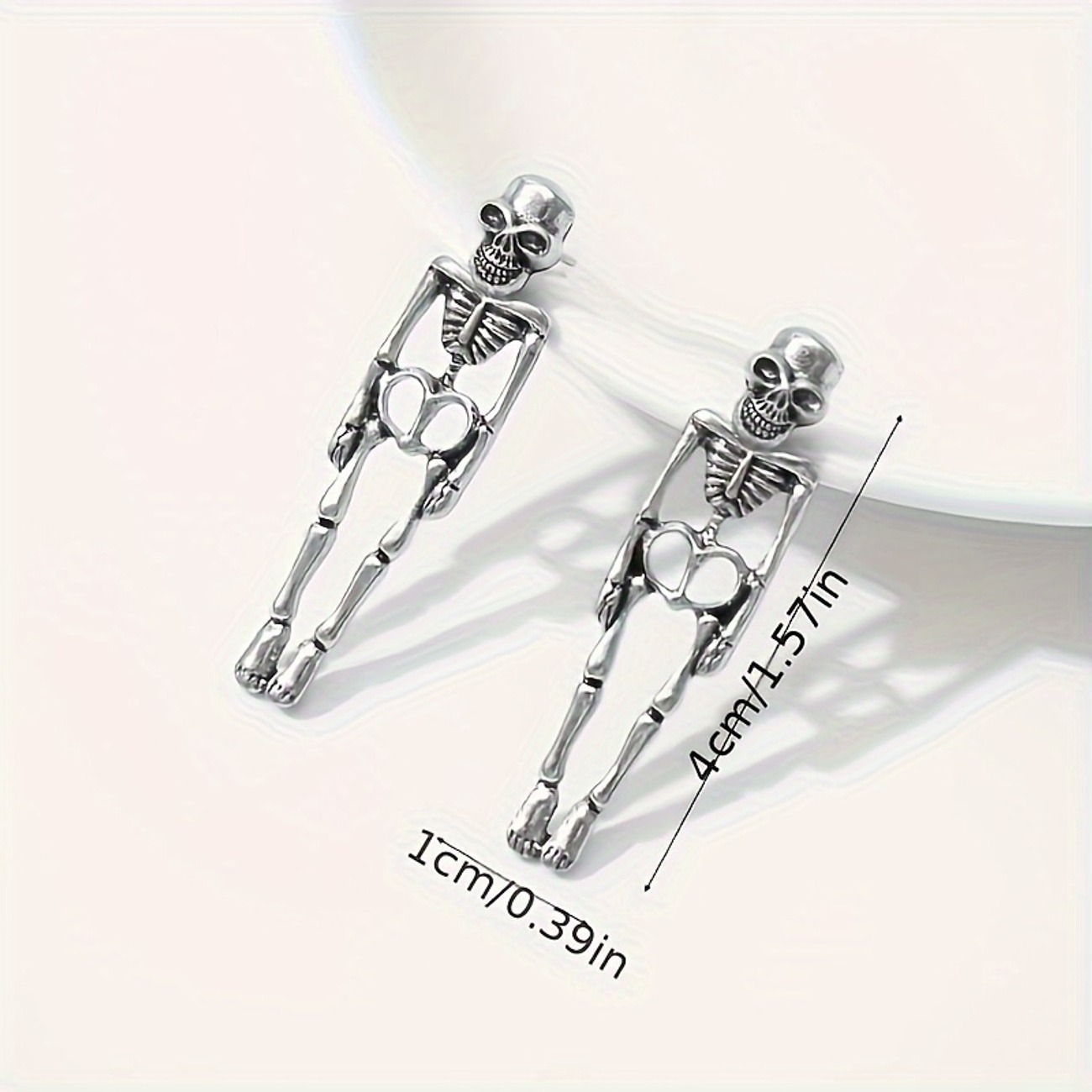 Halloween Skull Skeleton Drop Earrings – 1 Pair - Image 5