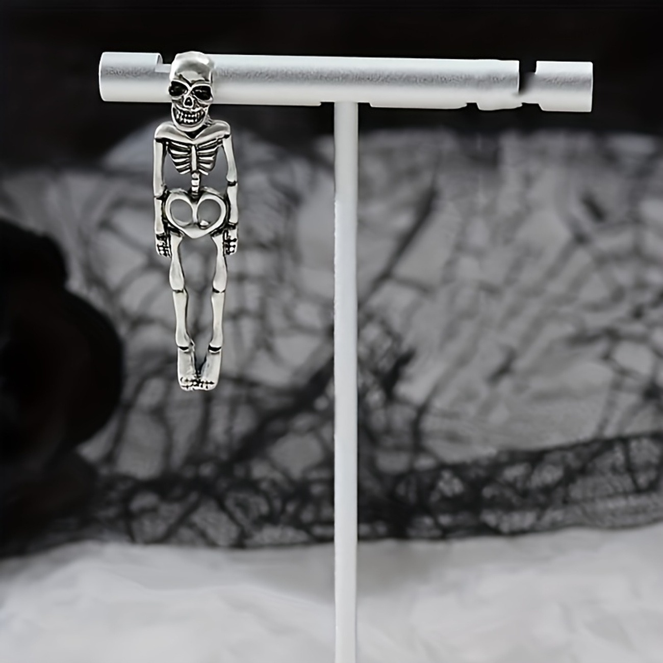 Halloween Skull Skeleton Drop Earrings – 1 Pair