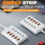 10 Port USB Power Strip 5 USB-A & 5 Type-C PD Fast Charging