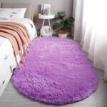 Oval shape fluffy rug, 1 unit - Image 8