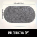 Oval shape fluffy rug, 1 unit - Image 4