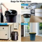 5-Roll/100pcs Disposable Black Trash Bags