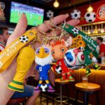World cup soccer keychain set, 5 pack