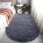 Oval Shape Fluffy Rug