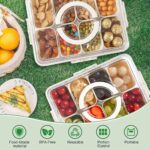 8 compartment snack container with lid & handle, 1 unit - Image 4