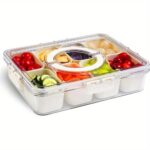 8 compartment snack container with lid & handle, 1 unit - Image 3