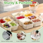 8 compartment snack container with lid & handle, 1 unit - Image 7