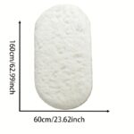 Oval shape fluffy rug, 1 unit - Image 5