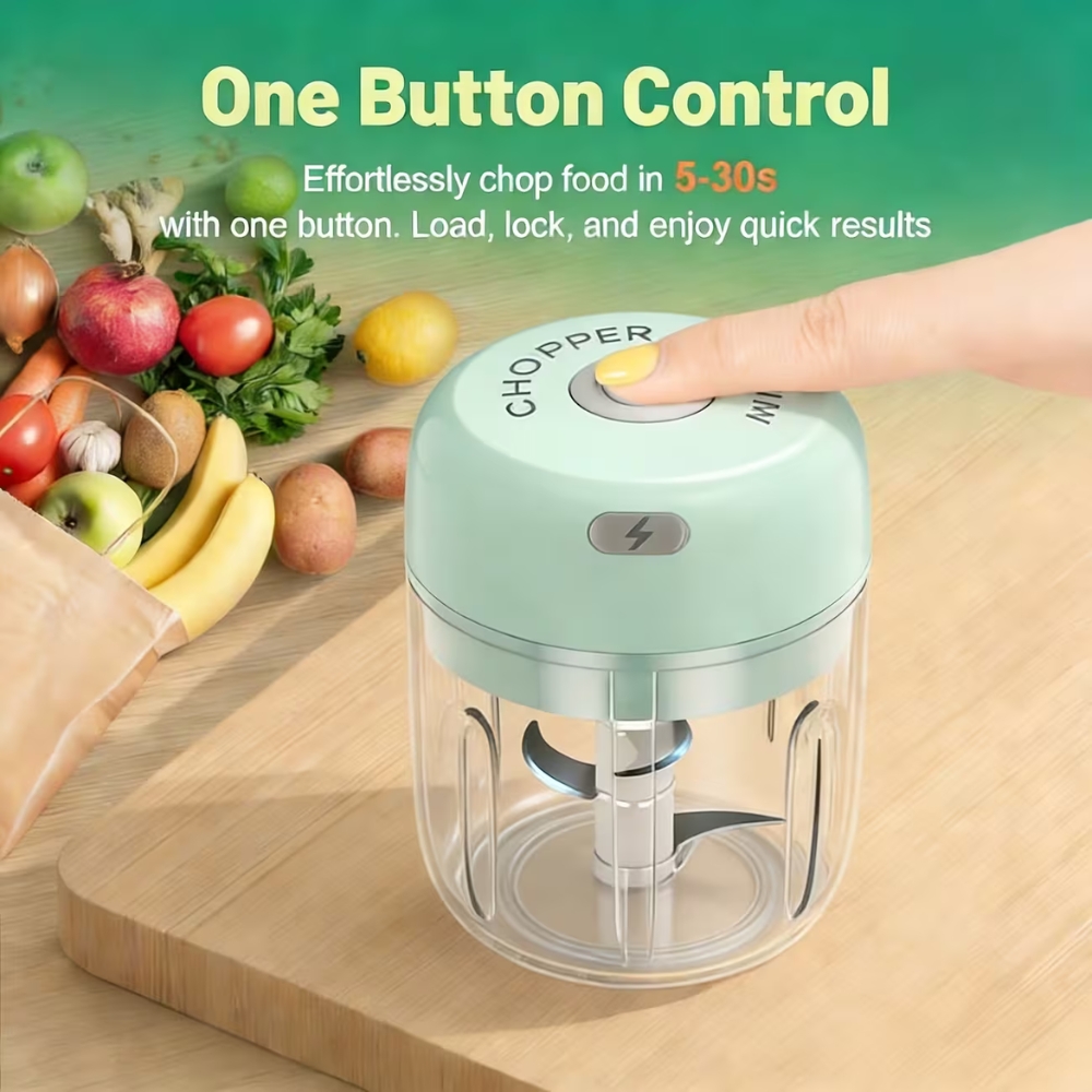 Electric Garlic Chopper USB Rechargeable