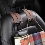 Faux Leather Car Back Concealed Metal Hook Design
