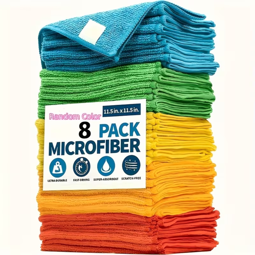 Multi-Purpose Absorbent Cleaning Cloths 8pcs Set