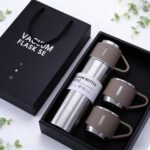 Vacuum Three Lids Thermal Cup Set