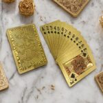 Matte golden dragon playing cards, 1 unit - Image 3