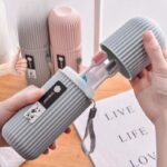 Portable travel toothbrush holder & washing cup set, 1 unit