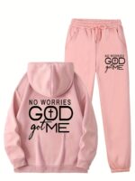 Women’s “GOD got me” hoodie & sweatpants set, 1 unit - Image 4