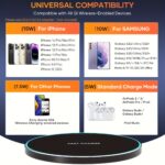15W fast wireless charger, sleek, compact, and efficient, 1 unit - Image 10