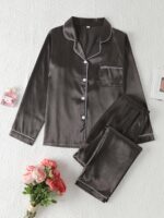 Satin pajama set for women, 1 unit - Image 4