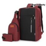 Three-piece set: laptop bag, chest bag, and wallet, 1 unit