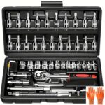 Machine tools set, complete automotive repair tool kit, 46 pack - Image 6