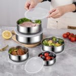 5-Piece Circular Airtight Lidded Outdoor Containers