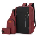 Three-piece set: laptop bag, chest bag, and wallet, 1 unit - Image 3