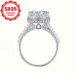 S925 pure silver synthetic zirconia large round ring, 1 unit - Image 7