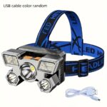 Portable 5LED headlight, rechargeable & convenient, 1 unit - Image 4