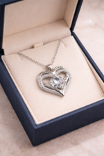 925 silvery plated 1-Carat moissanite necklace, 1 unit - Image 3