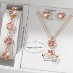 Women's luxury colored heart jewelry set, 6 pack - Image 5