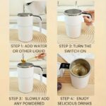 Electric self stirring coffee mug USB rechargeable smart cup, 1 unit - Image 3