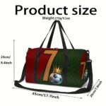 Large capacity soccer print travel bag, 1 unit - Image 5