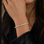 S925 silver moissanite tennis bracelet, 1 unit