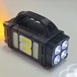 Rechargeable LED camping flashlight solar USB emergency light, 1 unit - Image 6