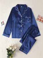 Satin pajama set for women, 1 unit - Image 5