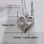 925 silvery plated 1-Carat moissanite necklace, 1 unit - Image 5