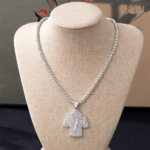 Trendy European and American rhinestone inlaid sports jersey pendant, 1 unit - Image 6