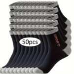 Men’s mid-calf sports socks, 50 pair pack
