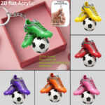 2D flat soccer & football shoe keychain, 1 unit - Image 3