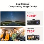 Dual lens dash cam front & inside recording camera, 1 unit - Image 6