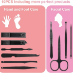 Black nail clippers kit, 10 pack - Image 6