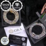 High quality VVS1 moissanite tennis necklace S925, 1 unit
