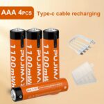 Pujimax rechargeable AAA lithium battery, 2 pack - Image 8