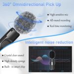 Wireless lavalier microphone with windproof fur cover, 1 unit - Image 6