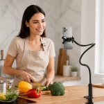 360° adjustable gooseneck holder for phones and tablets, 1 unit