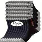 Men’s mid-calf sports socks, 50 pair pack - Image 11